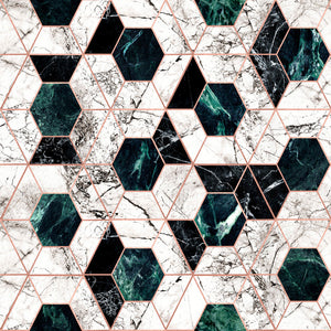 Hexa Metallic Wallpaper