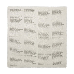 Oyster List Square Napkin (Set of 4)