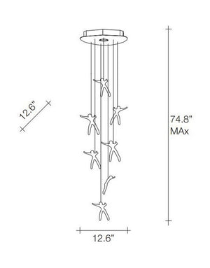 Angel Falls Cluster Pendant Light