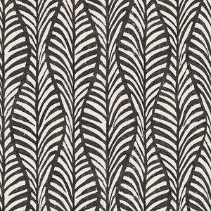 Block Print Leaves Wallpaper Sample Swatch