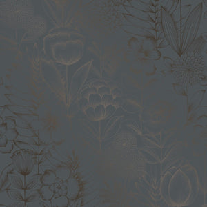 Homestead Floral Metallic Wallpaper Sample Swatch